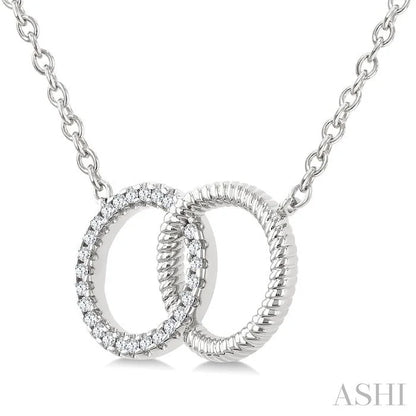 Circle Interlock Petite Diamond Fashion Pendant