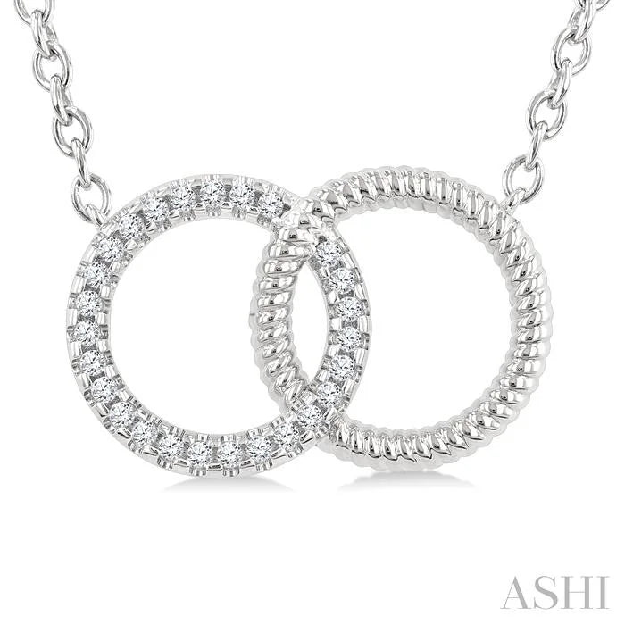 Circle Interlock Petite Diamond Fashion Pendant