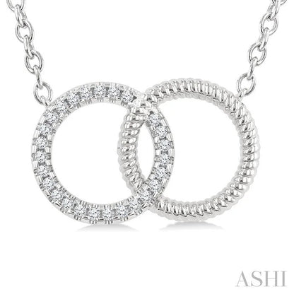 Circle Interlock Petite Diamond Fashion Pendant