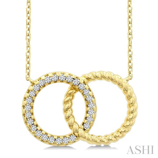 Circle Interlock Petite Diamond Fashion Pendant