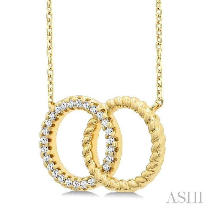 Circle Interlock Petite Diamond Fashion Pendant