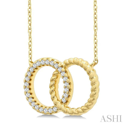 Circle Interlock Petite Diamond Fashion Pendant