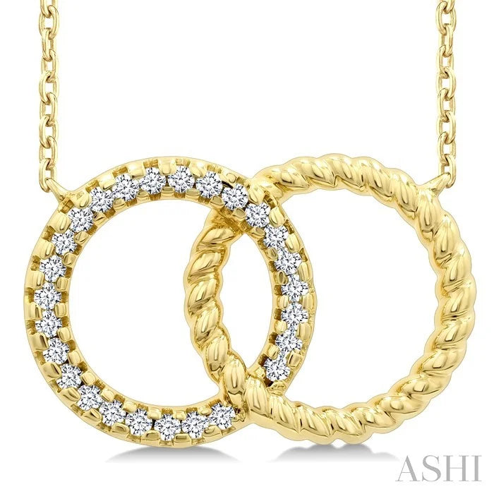 Circle Interlock Petite Diamond Fashion Pendant
