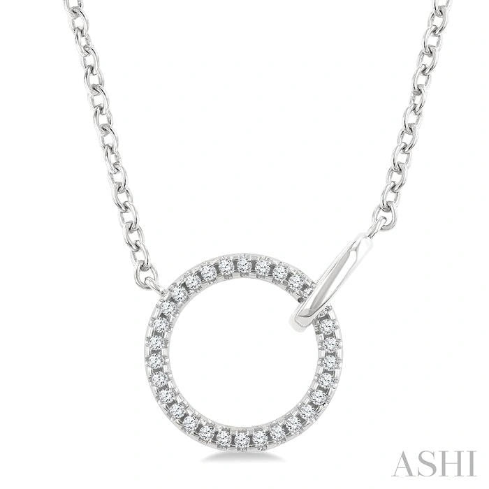 Circle Interlock Petite Diamond Fashion Pendant