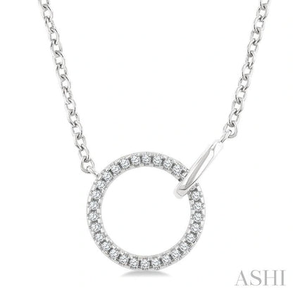 Circle Interlock Petite Diamond Fashion Pendant