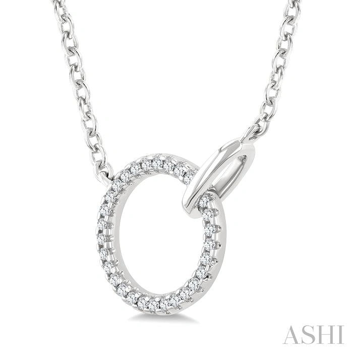 Circle Interlock Petite Diamond Fashion Pendant