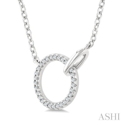 Circle Interlock Petite Diamond Fashion Pendant