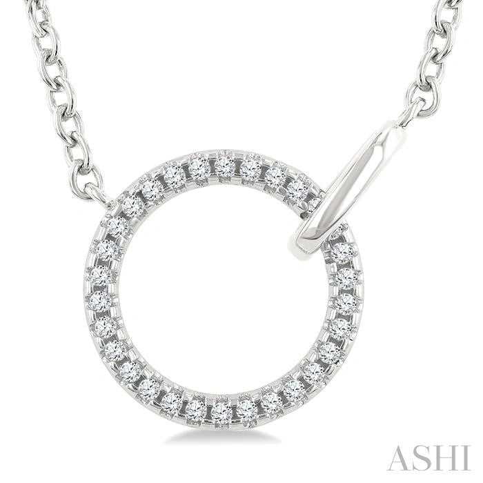 Circle Interlock Petite Diamond Fashion Pendant