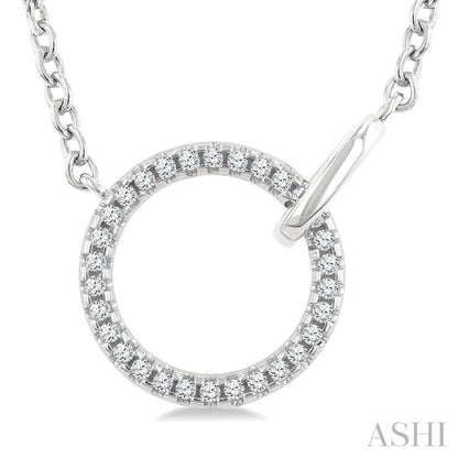 Circle Interlock Petite Diamond Fashion Pendant