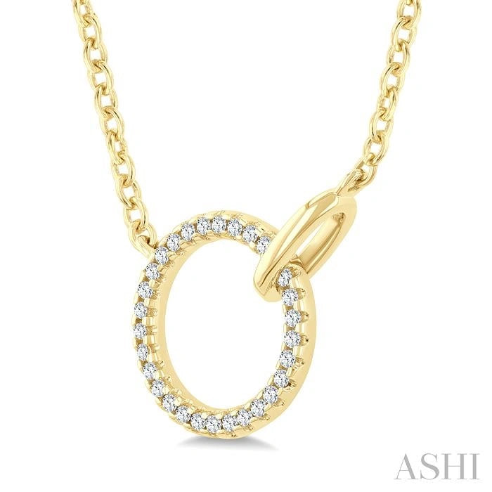 Circle Interlock Petite Diamond Fashion Pendant