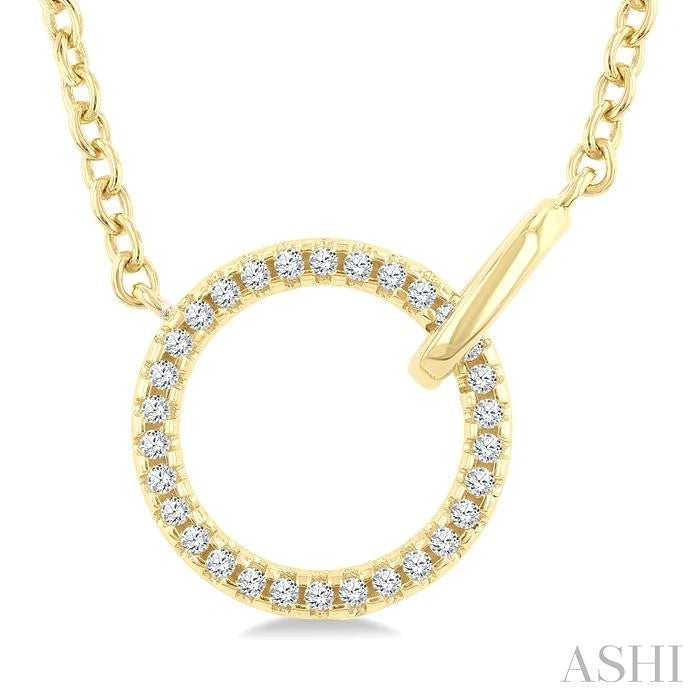 Circle Interlock Petite Diamond Fashion Pendant