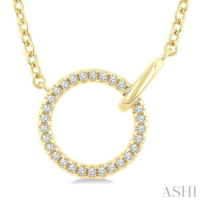 Circle Interlock Petite Diamond Fashion Pendant