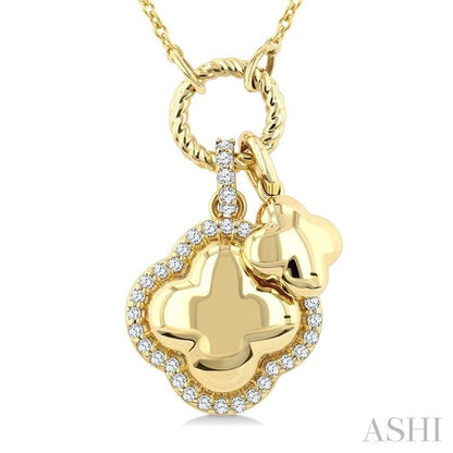 Clover Charm Diamond Fashion Pendant