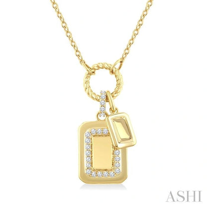 Emerald Shape Charm Diamond Fashion Pendant