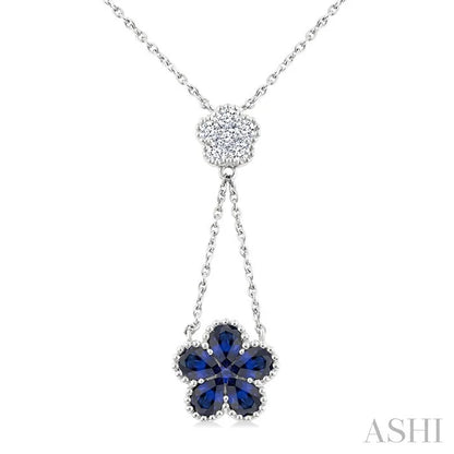 Blossom Pear Shape Gemstone & Diamond Necklace