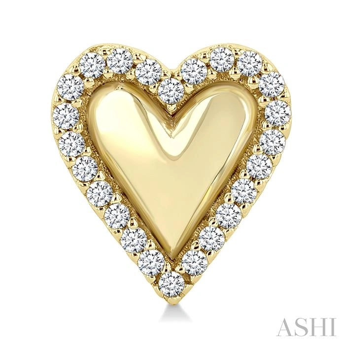 Petite Heart Diamond Fashion Earrings