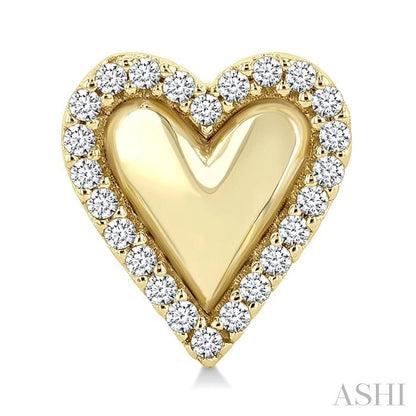 Petite Heart Diamond Fashion Earrings