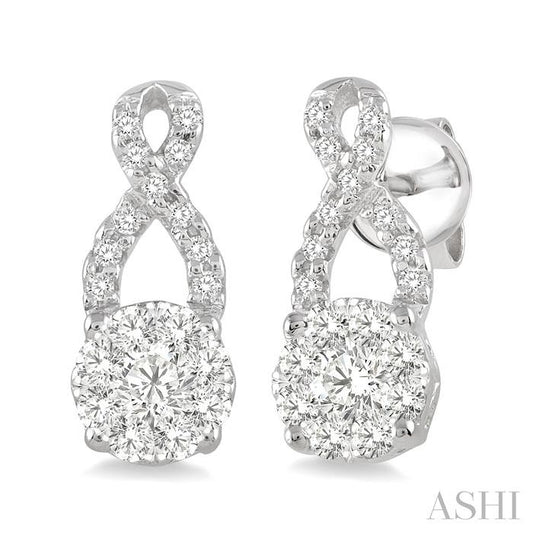 Round Shape Lovebright Diamond Earrings