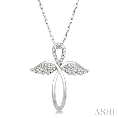 Angel Wings Cross Diamond Fashion Pendant