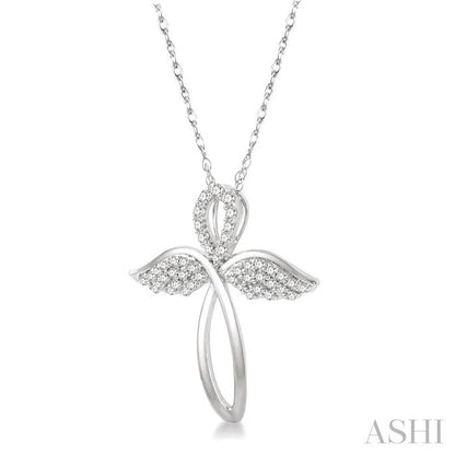 Angel Wings Cross Diamond Fashion Pendant
