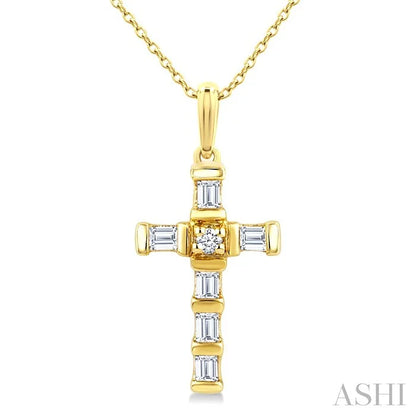 Cross Petite Diamond Fashion Pendant