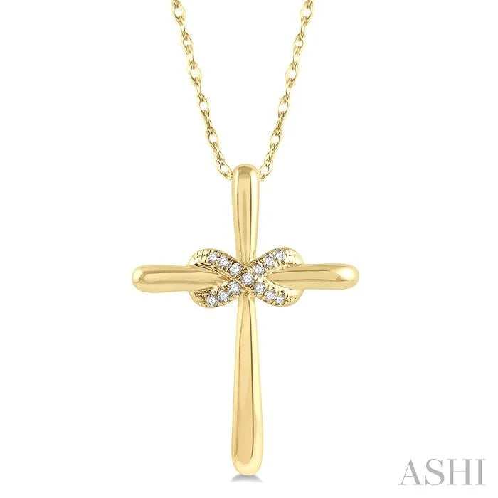 Infinity Cross Petite Diamond Fashion Pendant
