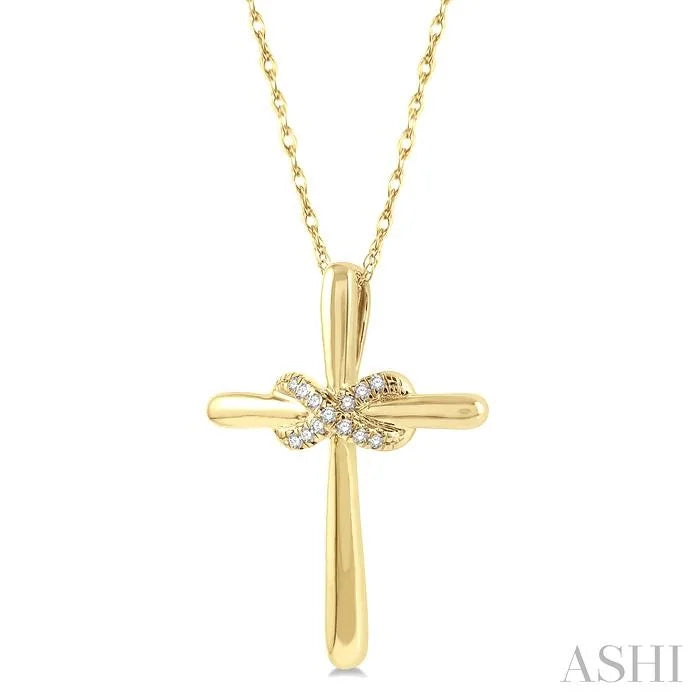 Infinity Cross Petite Diamond Fashion Pendant