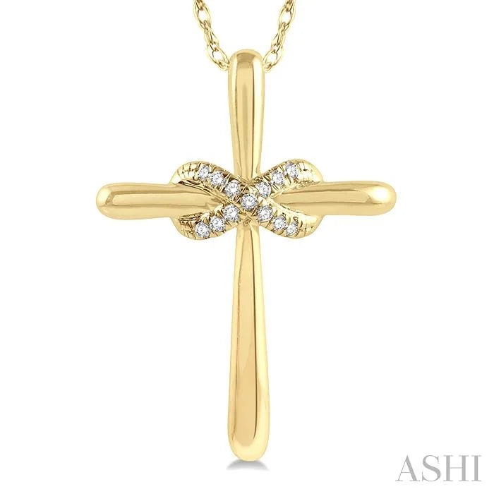 Infinity Cross Petite Diamond Fashion Pendant
