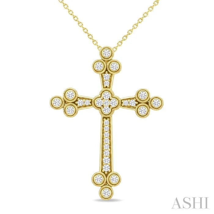 Clover Cross Diamond Fashion Pendant