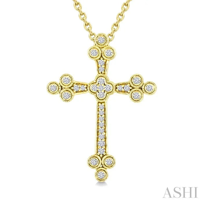 Clover Cross Diamond Fashion Pendant