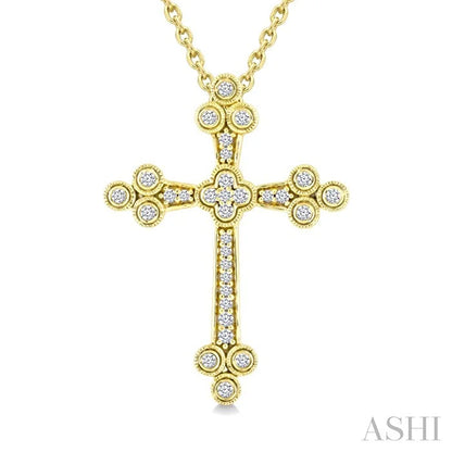 Clover Cross Diamond Fashion Pendant