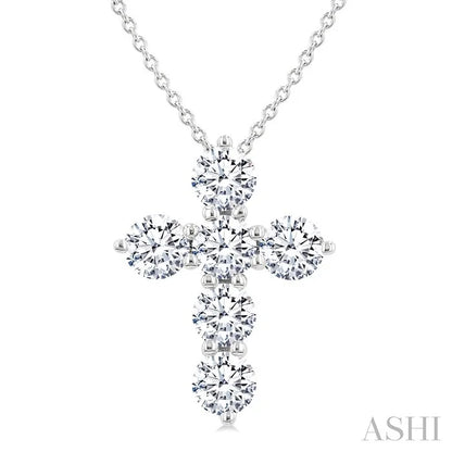 6 Stone Cross Diamond Fashion Pendant