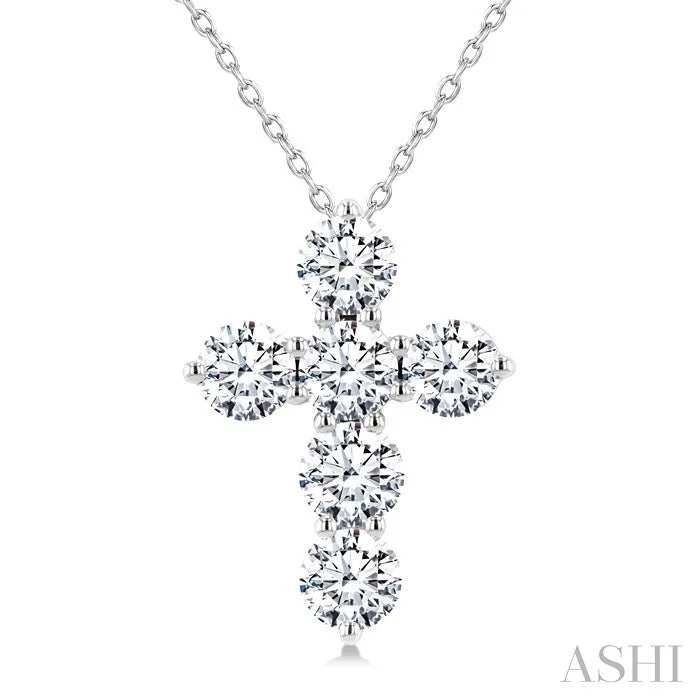 6 Stone Cross Diamond Fashion Pendant