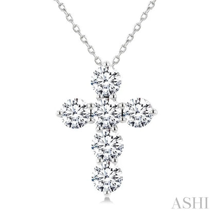 6 Stone Cross Diamond Fashion Pendant
