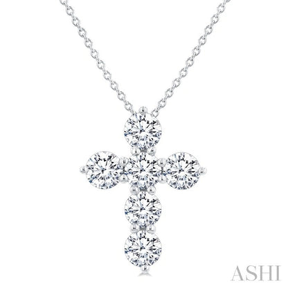 6 Stone Cross Diamond Fashion Pendant