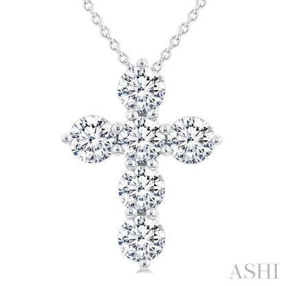 6 Stone Cross Diamond Fashion Pendant