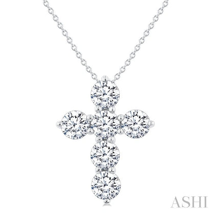 6 Stone Cross Diamond Fashion Pendant