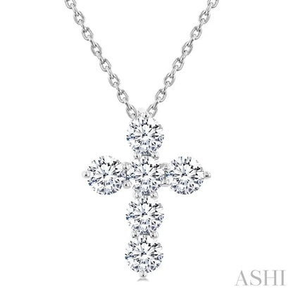 6 Stone Cross Diamond Fashion Pendant