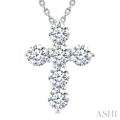 6 Stone Cross Diamond Fashion Pendant