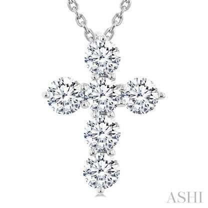 6 Stone Cross Diamond Fashion Pendant