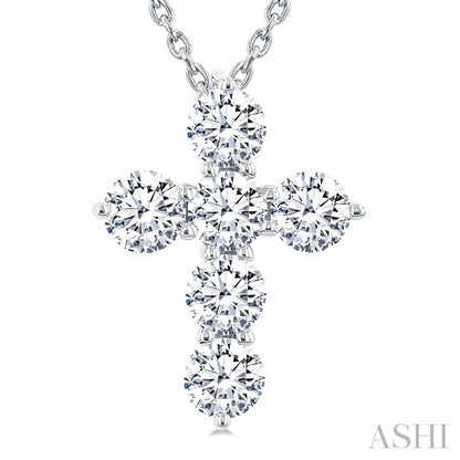 6 Stone Cross Diamond Fashion Pendant