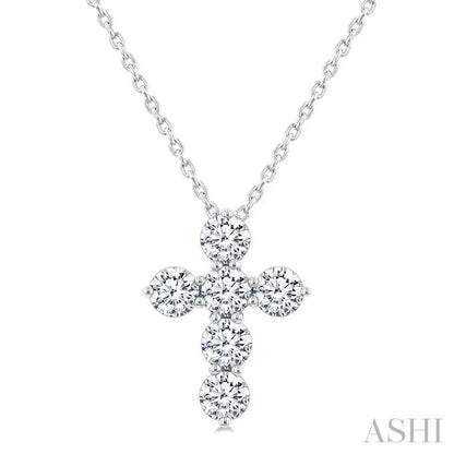 6 Stone Cross Diamond Fashion Pendant