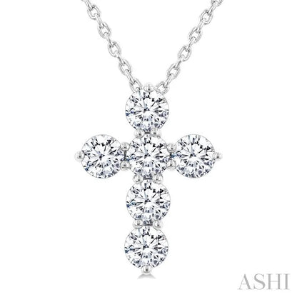 6 Stone Cross Diamond Fashion Pendant