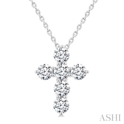 6 Stone Cross Diamond Fashion Pendant