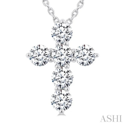 6 Stone Cross Diamond Fashion Pendant