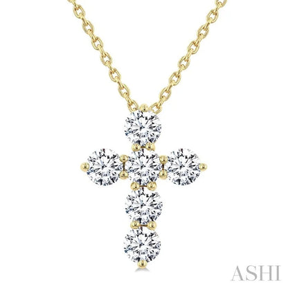 6 Stone Cross Diamond Fashion Pendant
