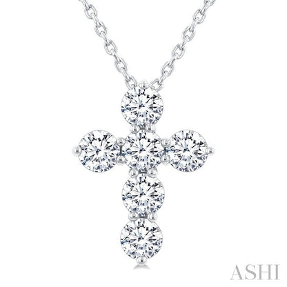6 Stone Cross Diamond Fashion Pendant