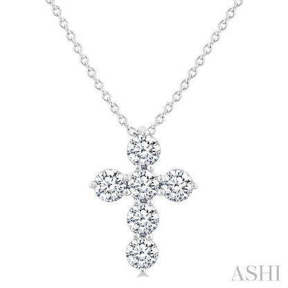 6 Stone Cross Diamond Fashion Pendant
