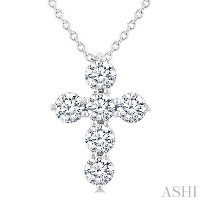 6 Stone Cross Diamond Fashion Pendant