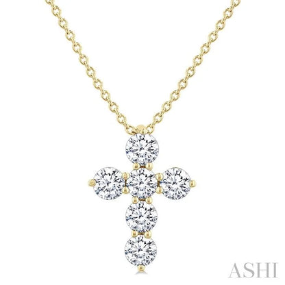 6 Stone Cross Diamond Fashion Pendant